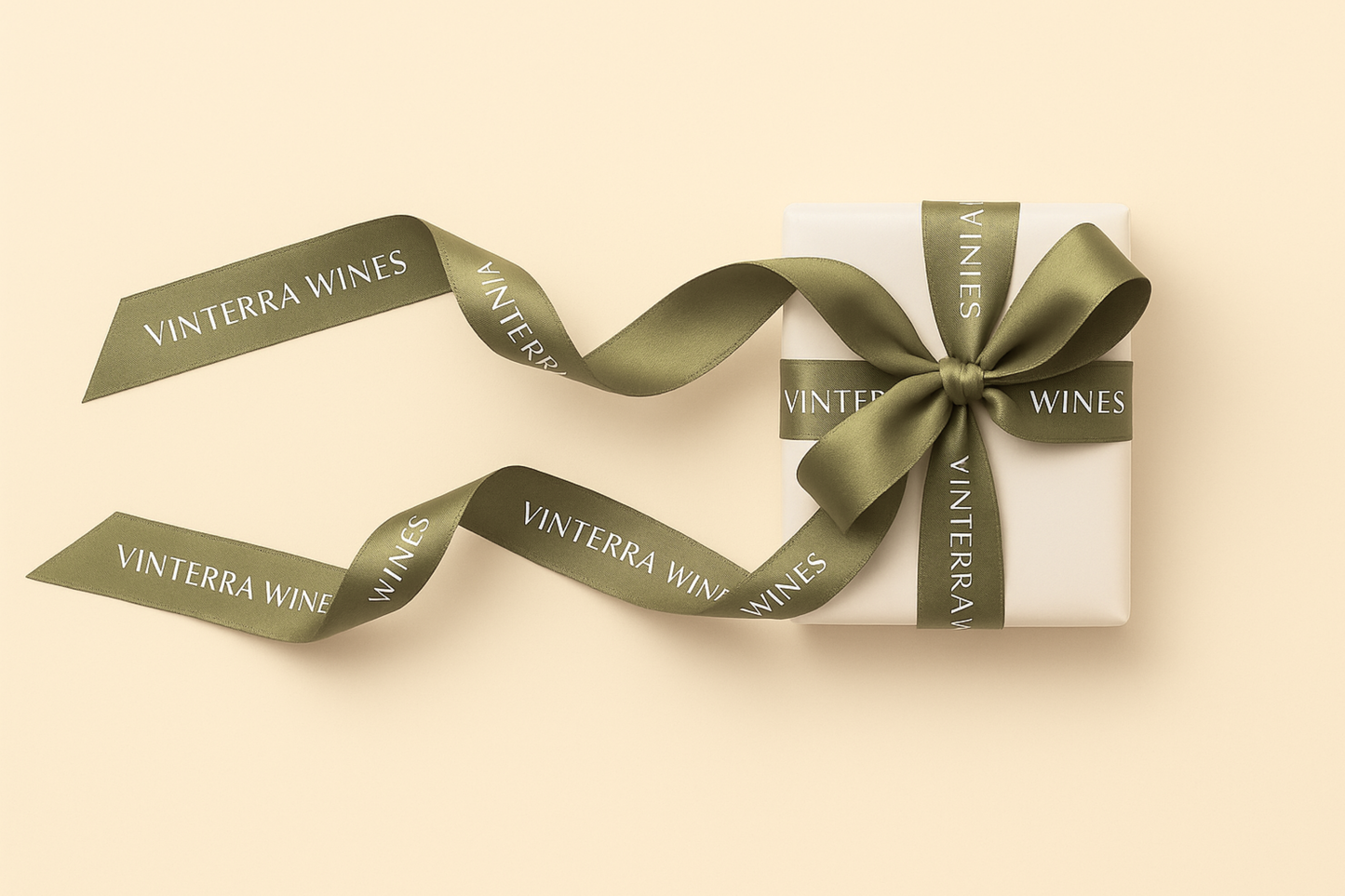 A photo of ECO Satin Gift Ribbon with Print from JM Band®. Purchase ribbon in White here.