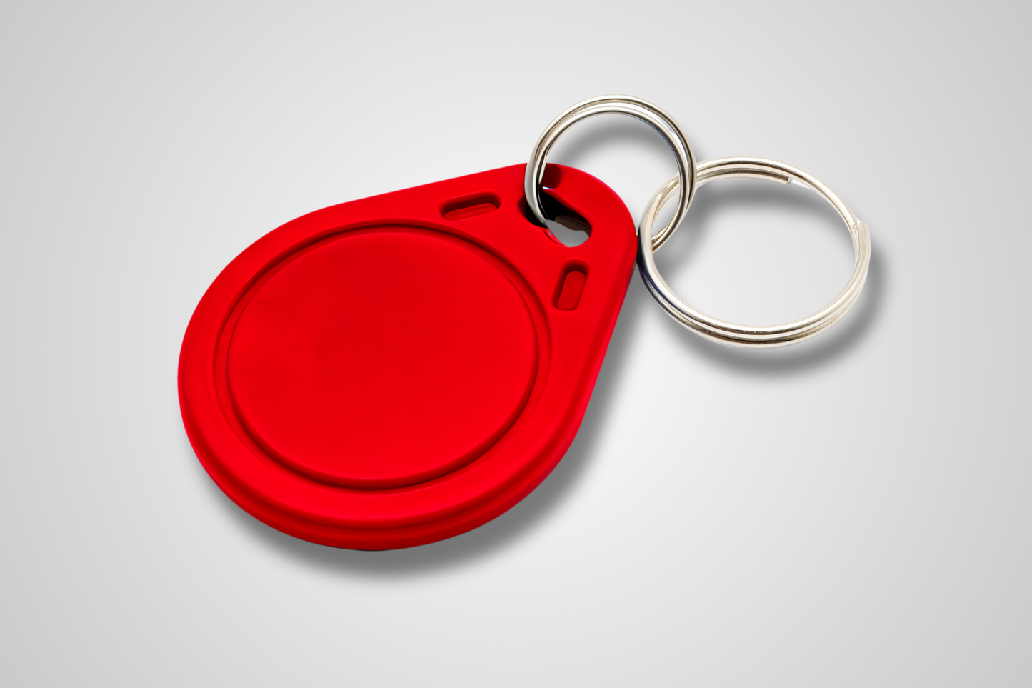 A photo of NFC Key Fob from JM Band®. Purchase RFID in red here.