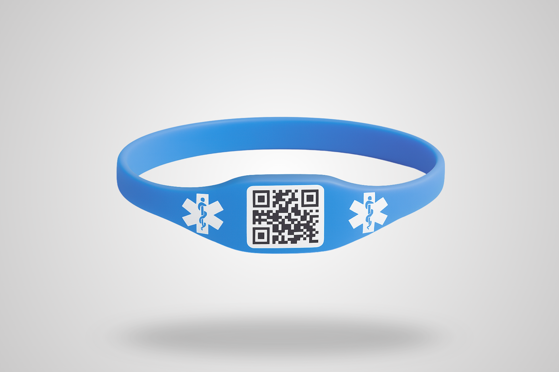 A photo of Silicone Wristbands with QR Code from JM Band®. Purchase Silicone wristbands in 18 mm here.