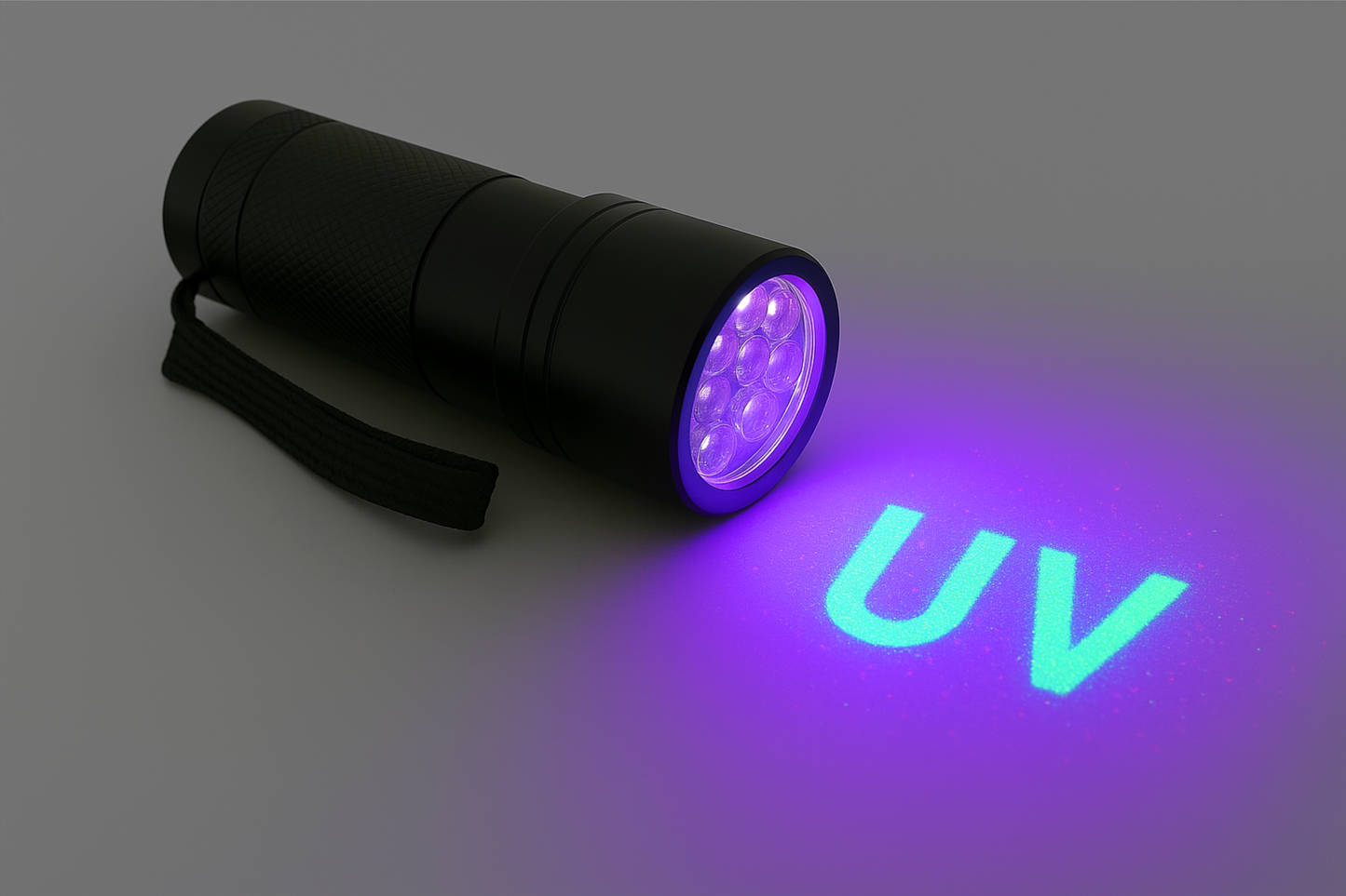 Espectro LED de linterna UV