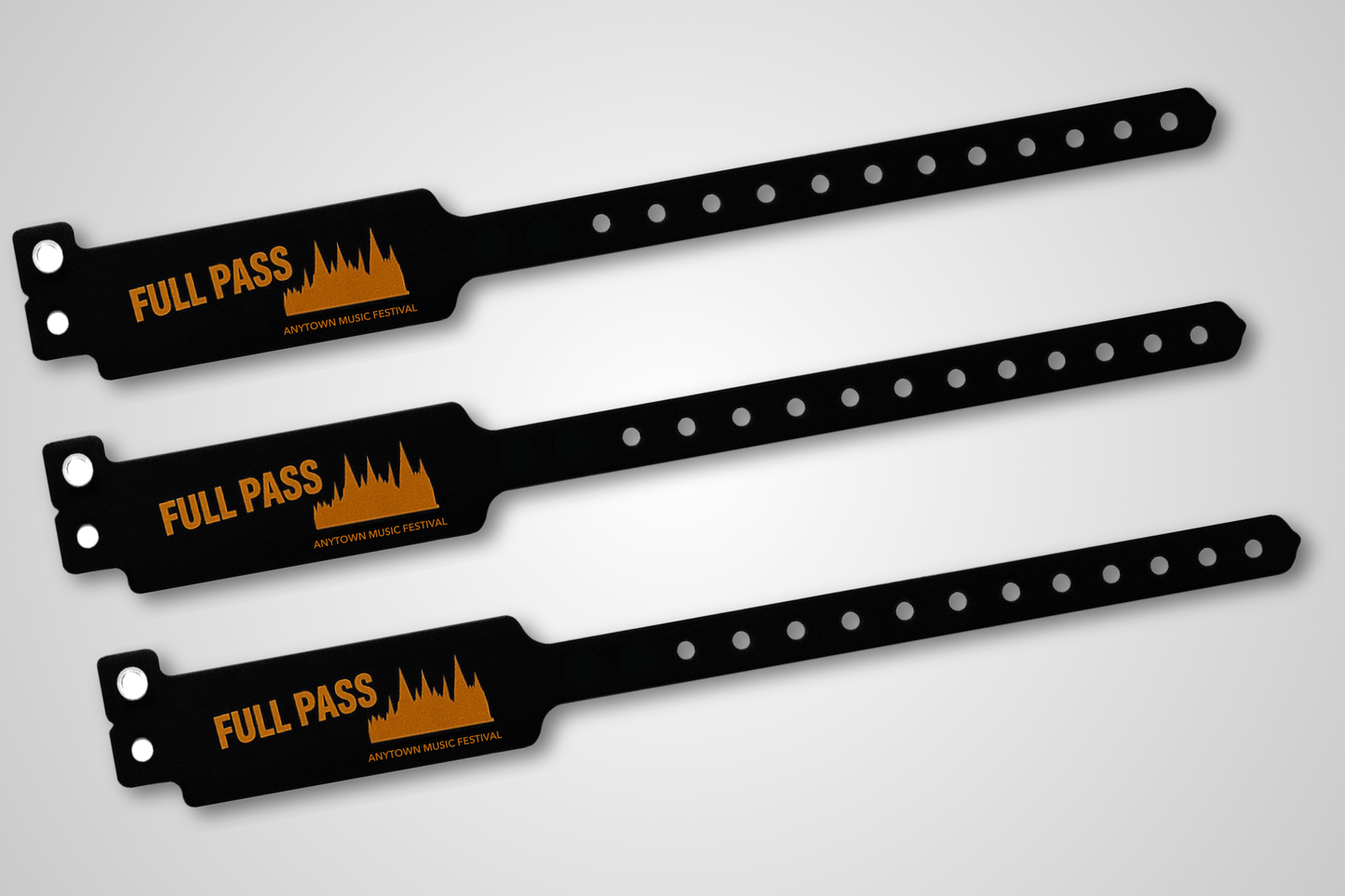 Pulseras de Vinilo "Forma W" con Estampado