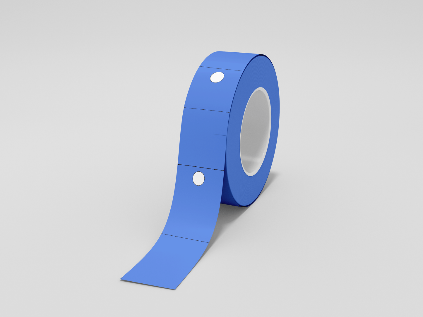 2-Part Thermal Cloakroom Tickets in Roll Tickets JM Band® 1 Blue