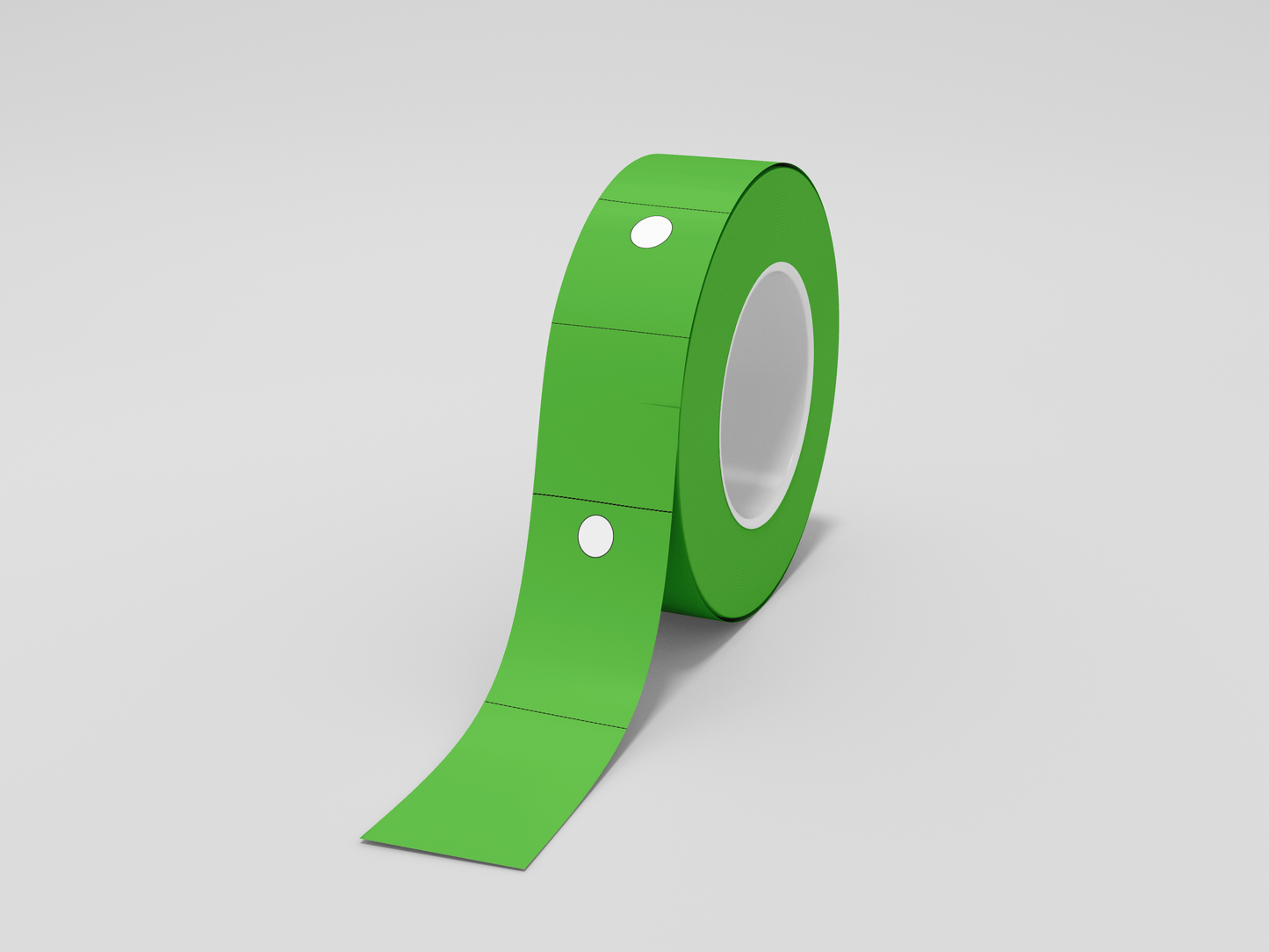 2-Part Thermal Cloakroom Tickets in Roll Tickets JM Band® 1 Green