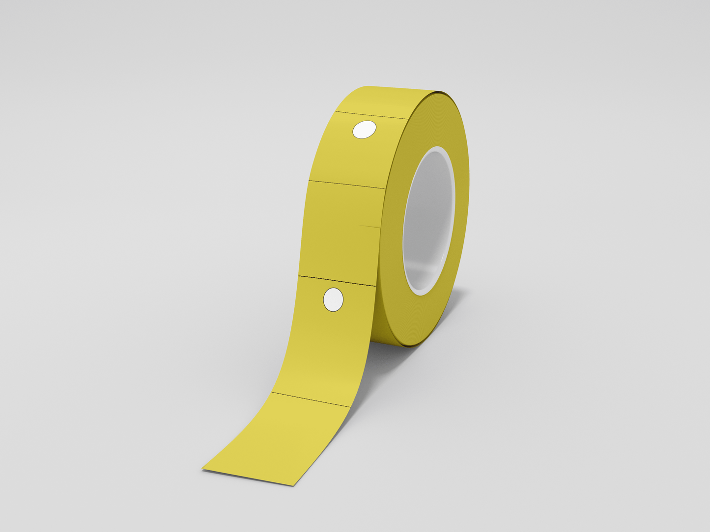 2-Part Thermal Cloakroom Tickets in Roll Tickets JM Band® 1 Yellow