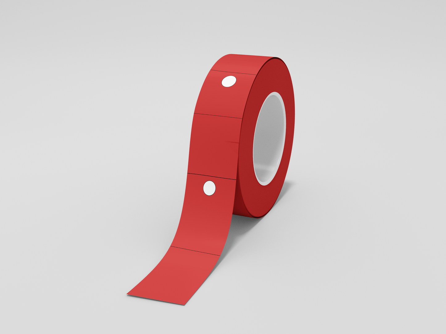 2-Part Thermal Cloakroom Tickets in Roll Tickets JM Band® 1 Red