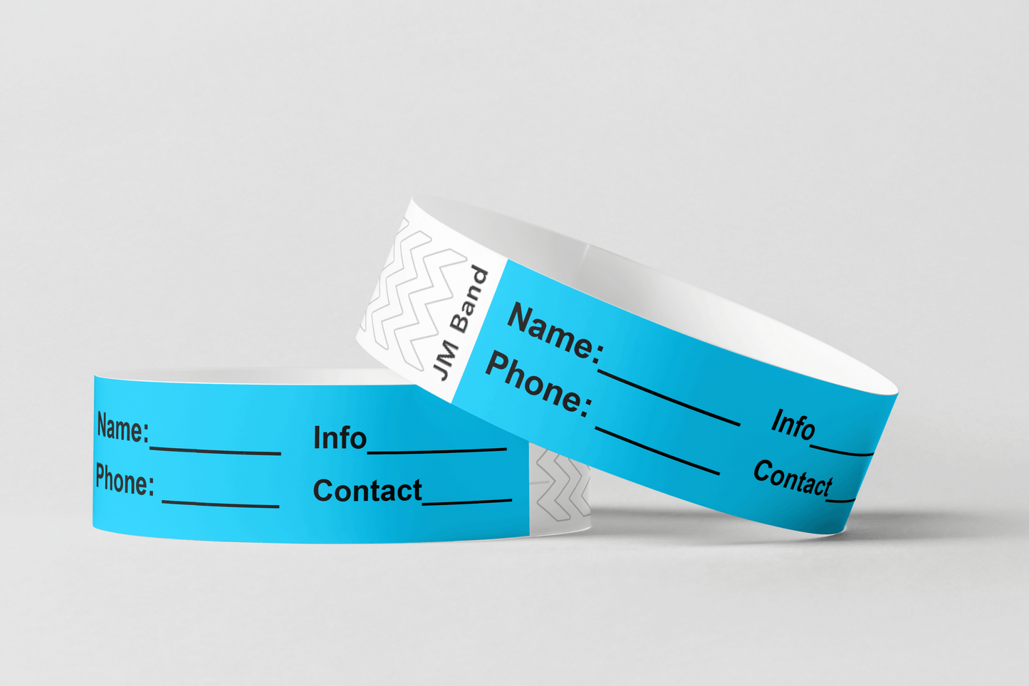 ID Paper Wristbands Paper wristbands JM Band EU 10 Blue