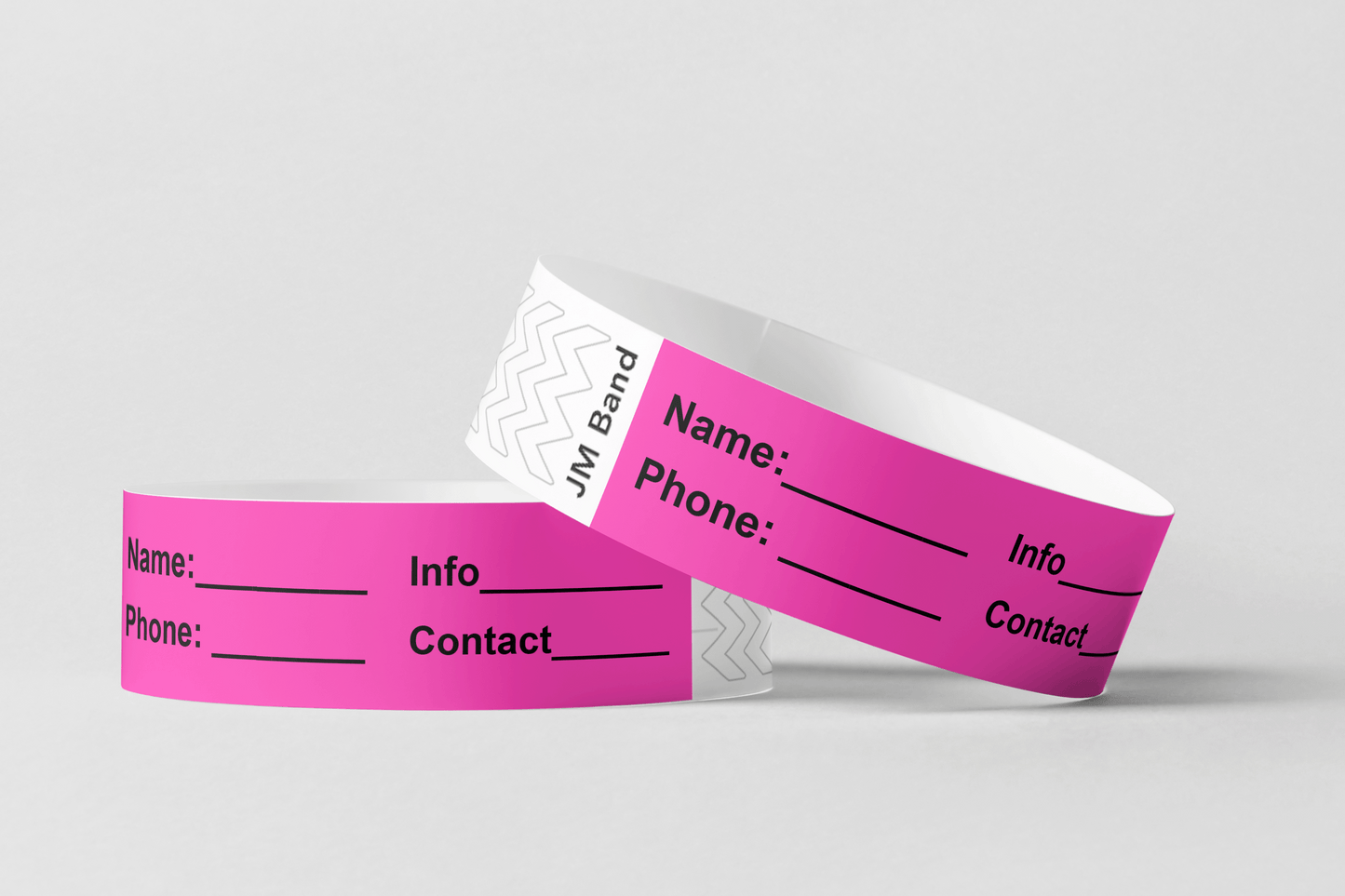 ID Paper Wristbands Paper wristbands JM Band EU 10 Pink