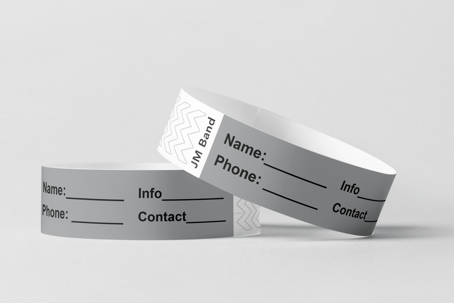 ID Paper Wristbands Paper wristbands JM Band EU 10 Gray