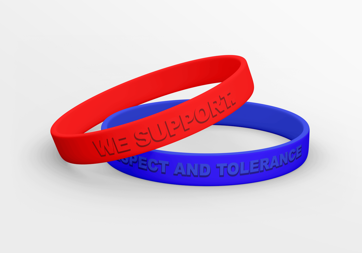 Pulseras de silicona con relieve - Pulseras de silicona con texto en relieve JM Band®