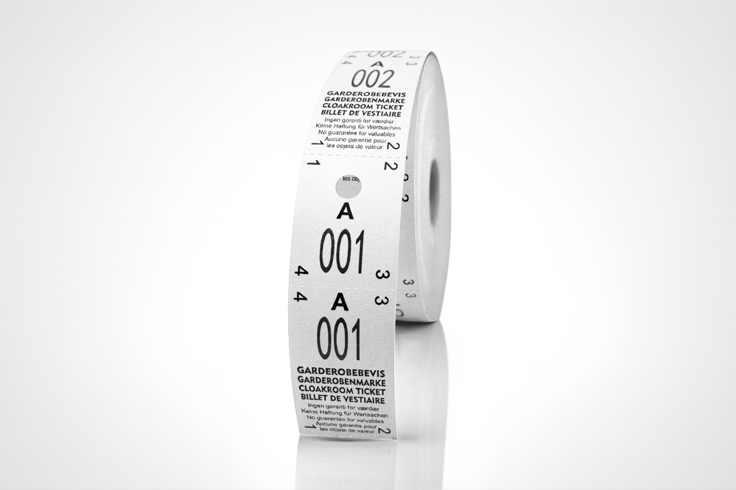 Boletos de Guardarropa 2-Partes (500 unid.)