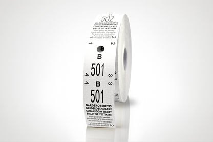 Boletos de Guardarropa 2-Partes (500 unid.)