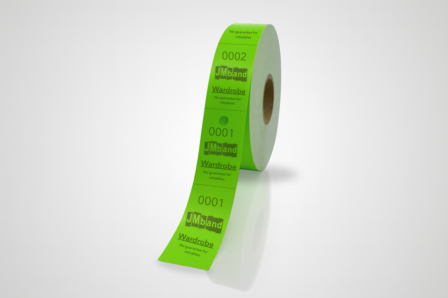 Billetes de guardarropa de 2 partes con impresión