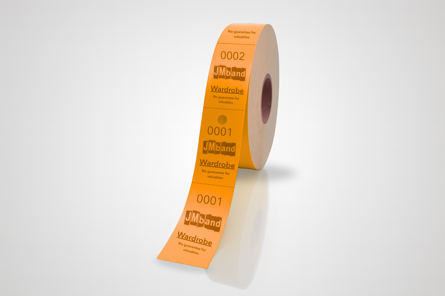 Billetes de guardarropa de 2 partes con impresión