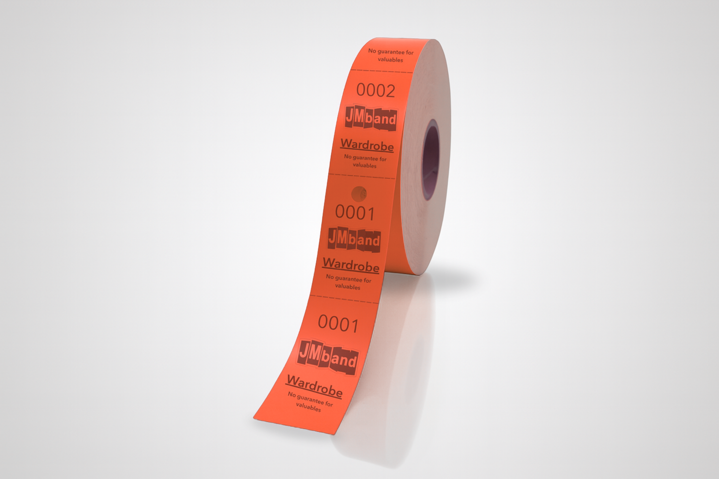 Billetes de guardarropa de 2 partes con impresión