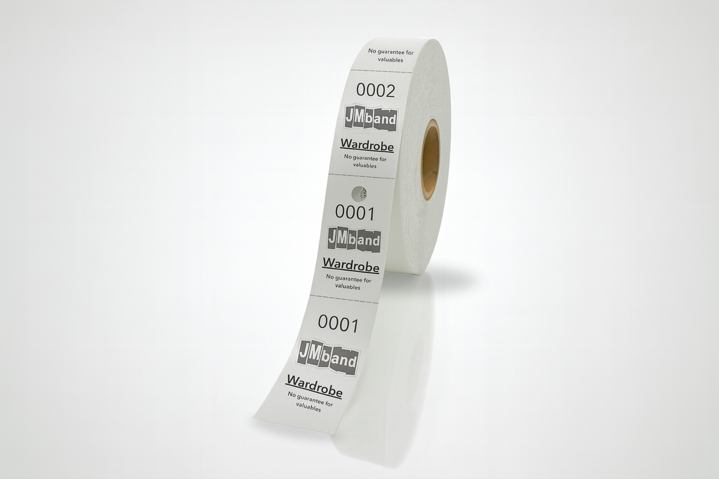 Billetes de guardarropa de 2 partes con impresión