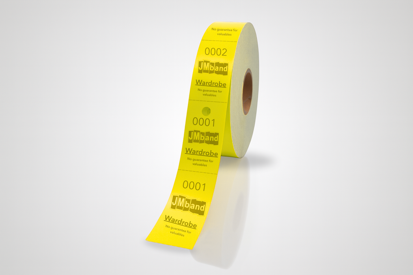 Billetes de guardarropa de 2 partes con impresión