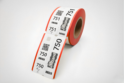 Billetes de guardarropa de 3 partes con impresión