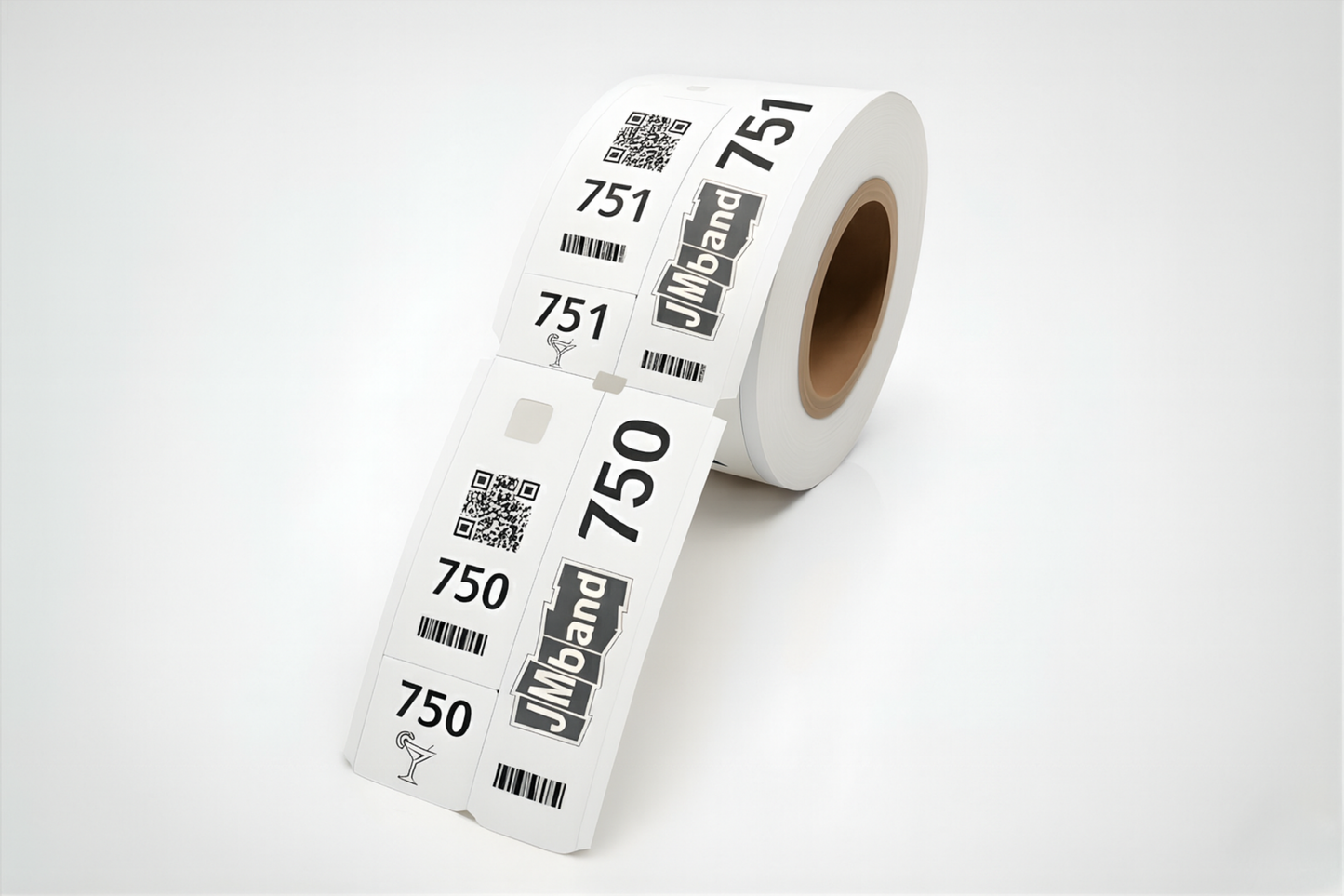 Billetes de guardarropa de 3 partes con impresión