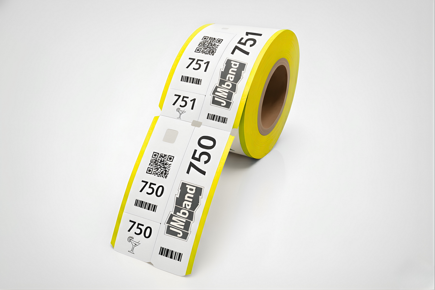 Billetes de guardarropa de 3 partes con impresión