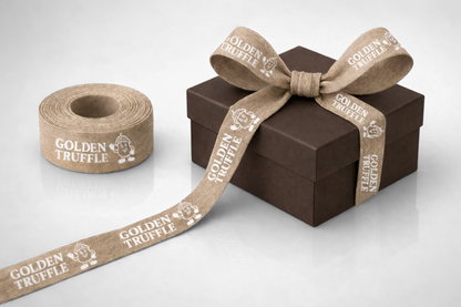 Cinta de regalo de tela de bambú con estampado