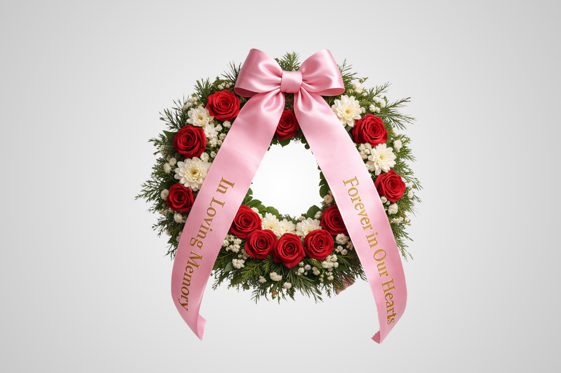 Cinta de ram estampada de setí ecològic de color rosa amb disseny personalitzat de JM Band®.