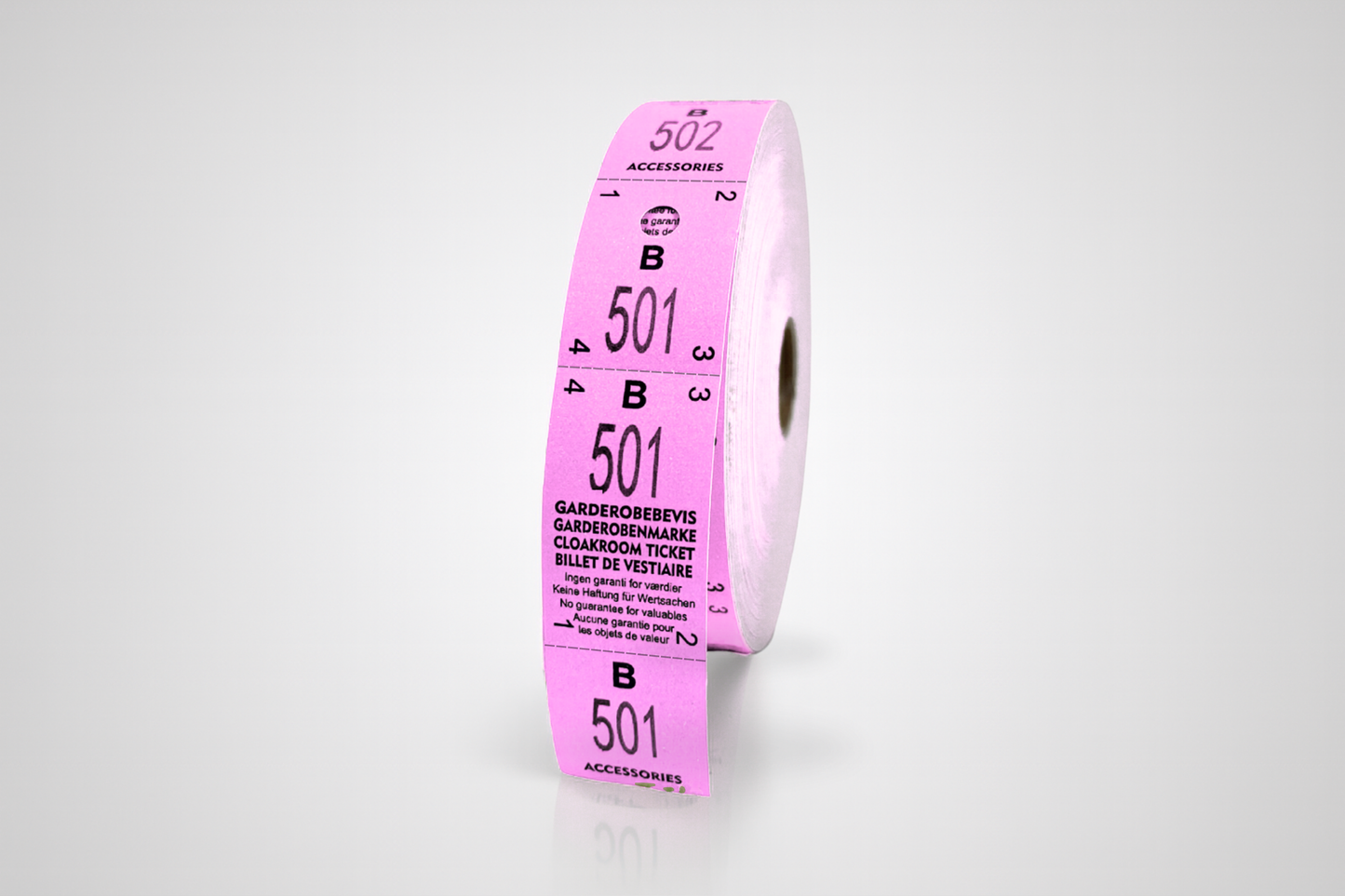Boletos de Guardarropa 3-Partes (500 unid.)