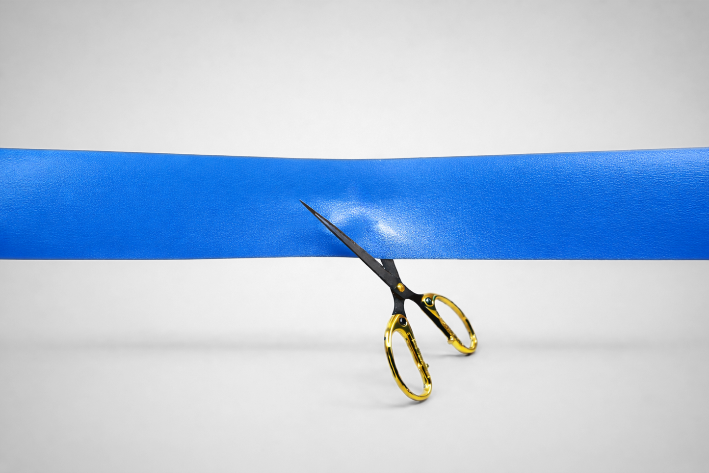 Cintes d'inauguració de color blau sense estampat de JM Band®.