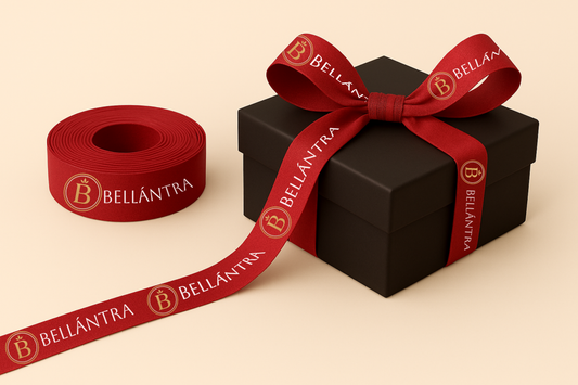Cinta de regalo de tela ECO PET con impresión en color