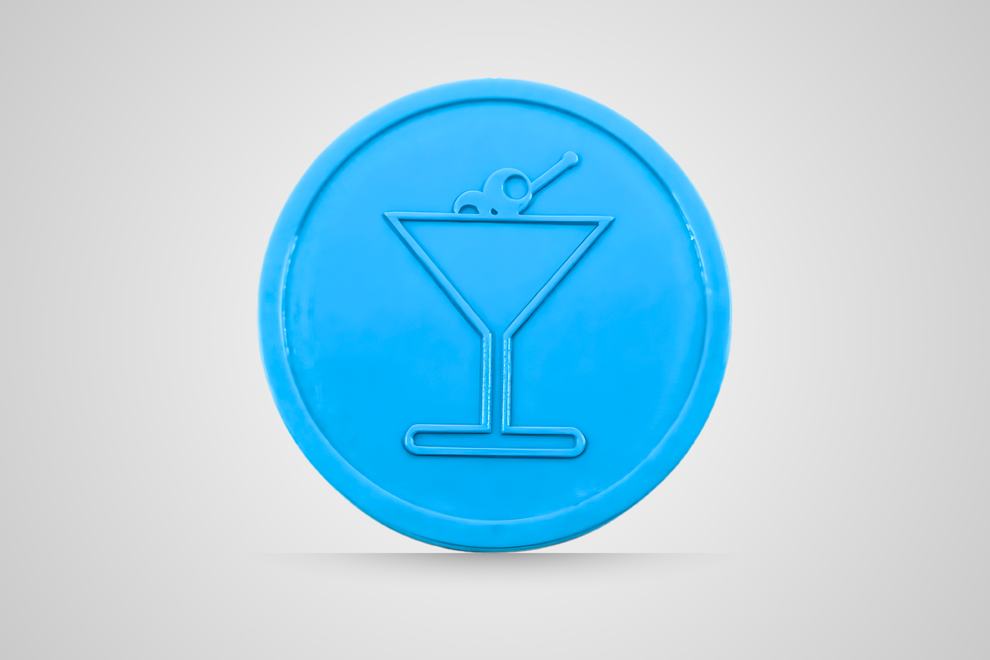 Vale para bebidas con relieve en color azul cóctel de JM Band®.