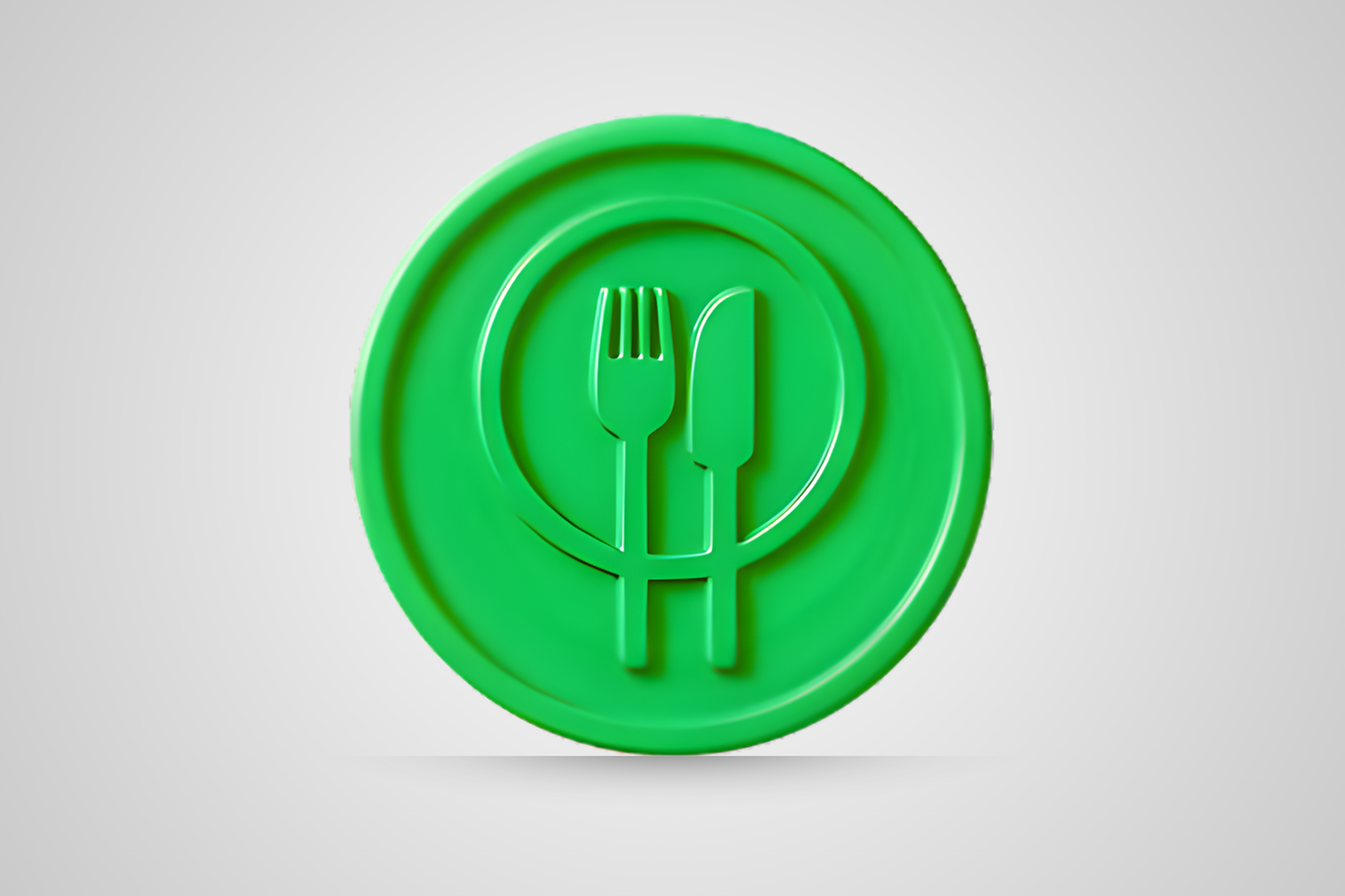 Vale para bebidas con relieve, de color verde comida, de JM Band®.