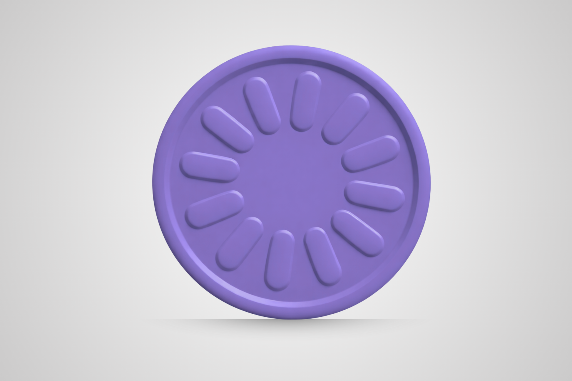 Vale para bebidas con diseño de flor morada en relieve, de JM Band®.