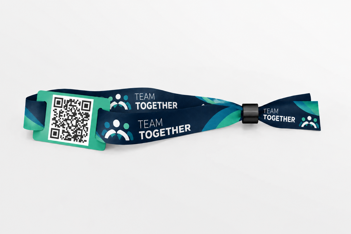 Polseres de tela amb codi QR