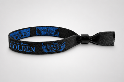 Pulseras de festival tejidas con hilo metalizado