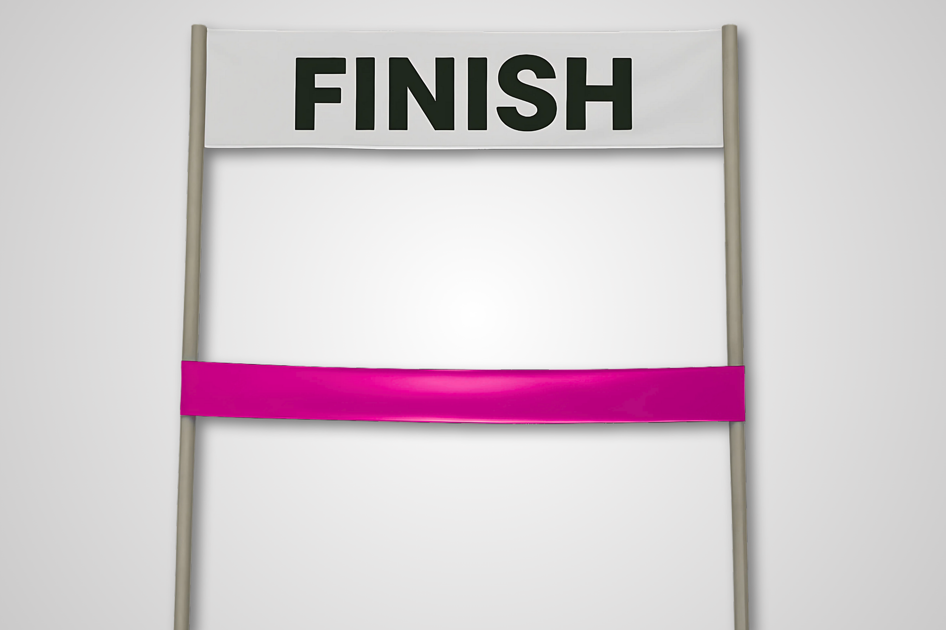 A photo of Finish Line Ribbon without Print from JM Band®. Purchase ribbon in Orange here.