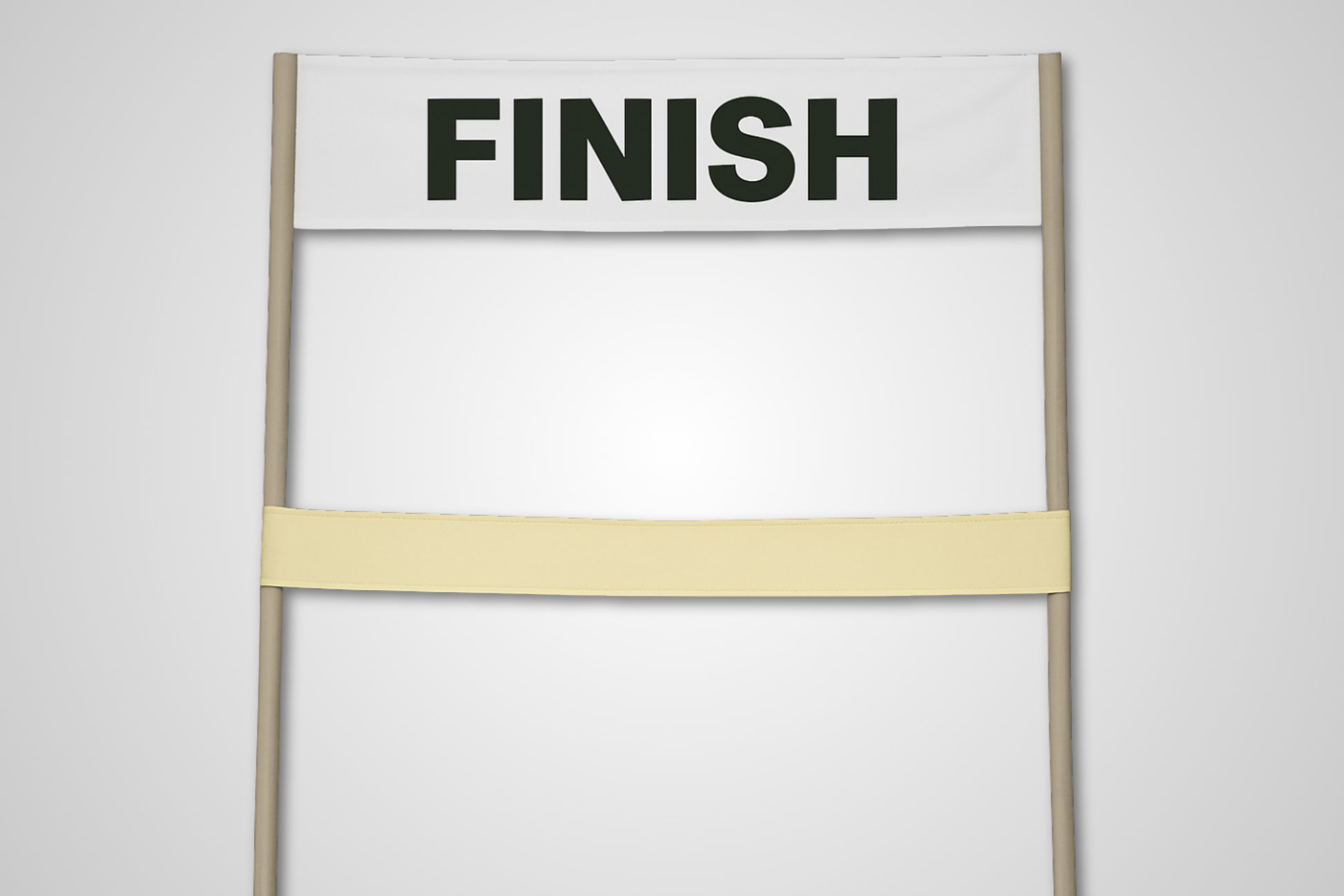 A photo of Finish Line Ribbon without Print from JM Band®. Purchase ribbon in Purple here.
