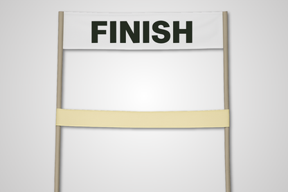 A photo of Finish Line Ribbon without Print from JM Band®. Purchase ribbon in Purple here.