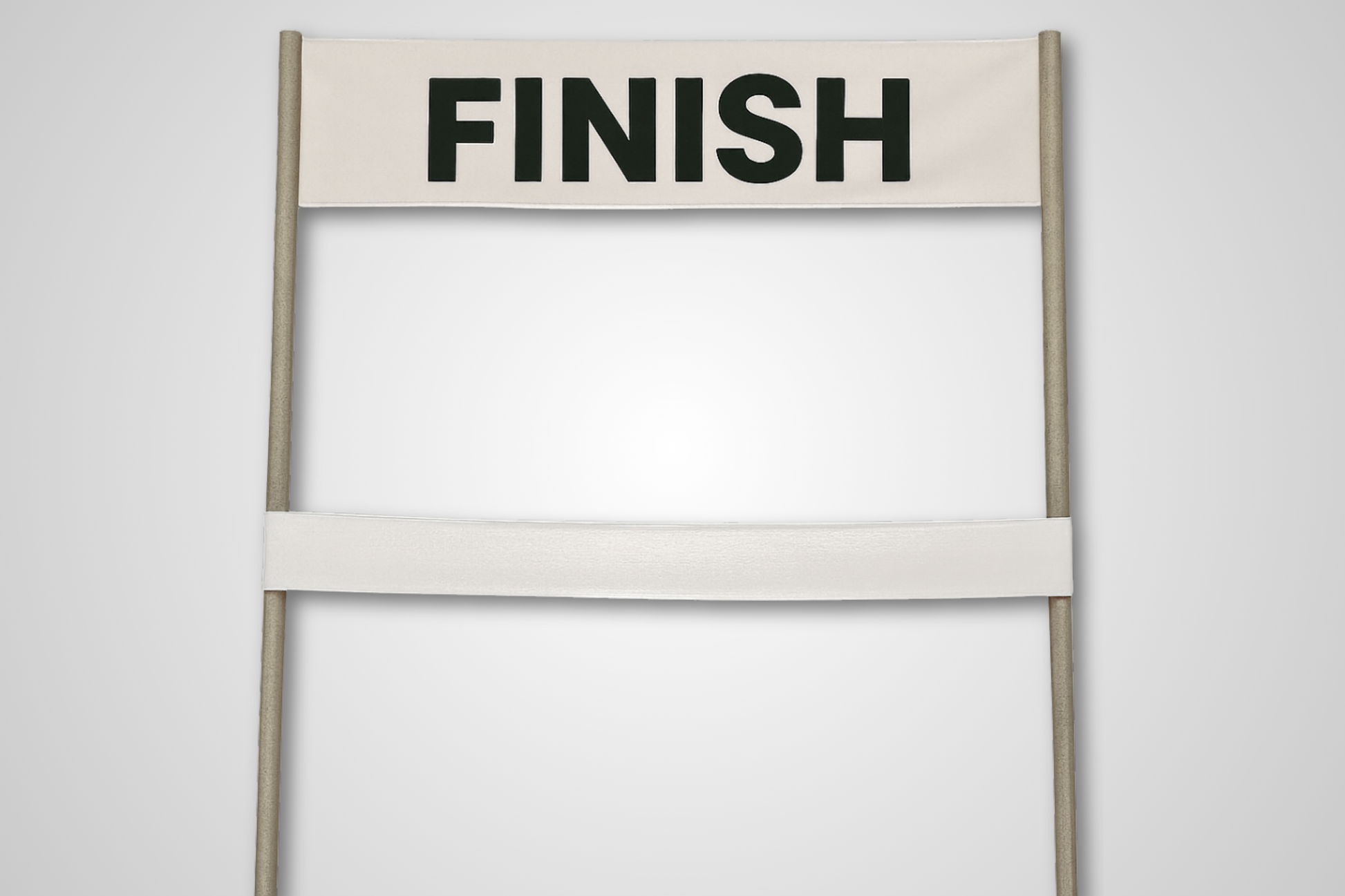 A photo of Finish Line Ribbon without Print from JM Band®. Purchase ribbon in Bordeaux here.
