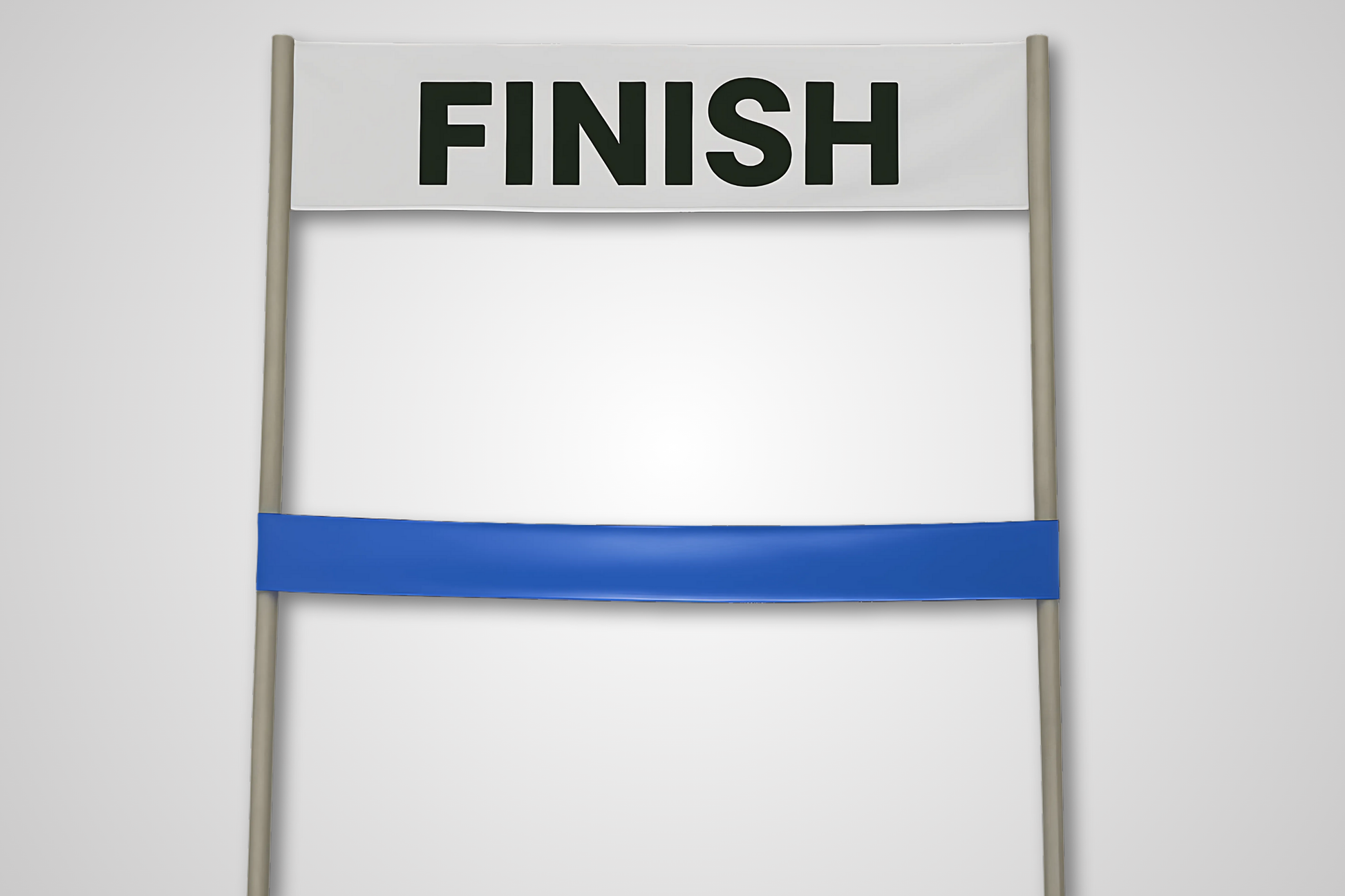 A photo of Finish Line Ribbon without Print from JM Band®. Purchase ribbon in Blue here.