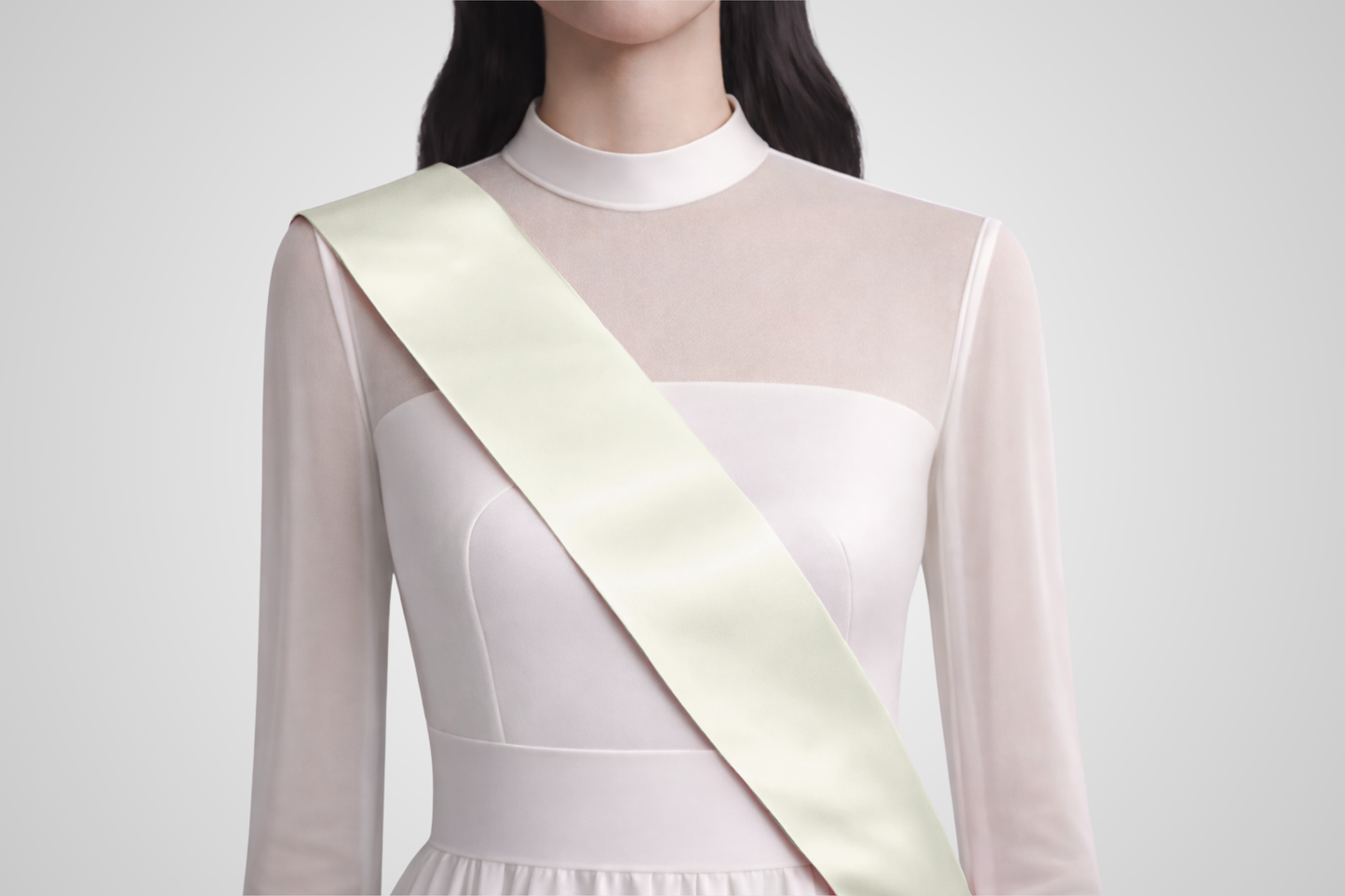 Faixa ecològica de setí ivori sense estampat de JM Band®.