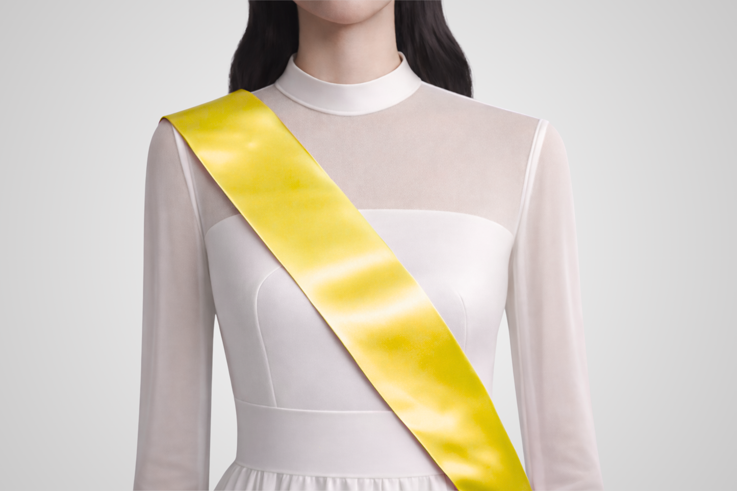 Faixa de setí ECO groc sense estampat de JM Band®.