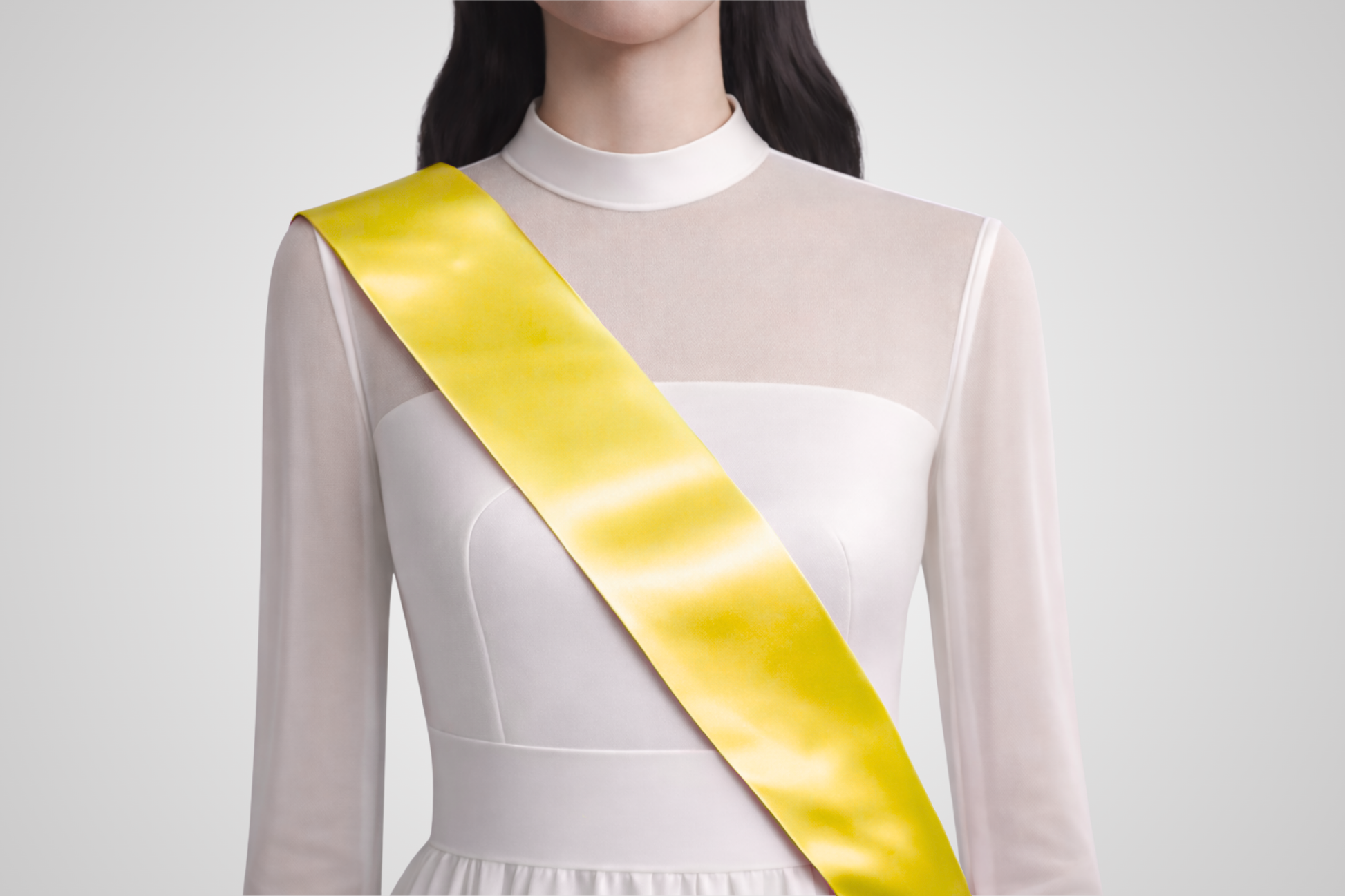 Faixa de setí ECO groc sense estampat de JM Band®.