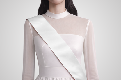 Faixa ecològica de setí blanc sense estampat de JM Band®.