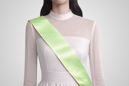 Faixa de setí ECO de color verd clar sense estampat de JM Band®.