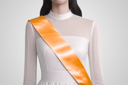 Faixa de setí ecològic de color taronja sense estampat de JM Band®.