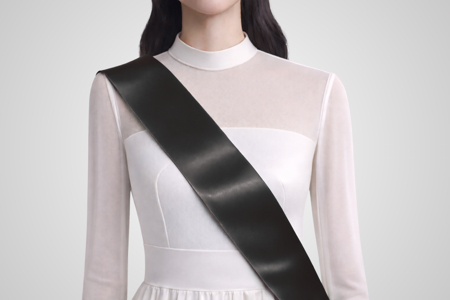 Faixa de setí ECO negre sense estampat de JM Band®.