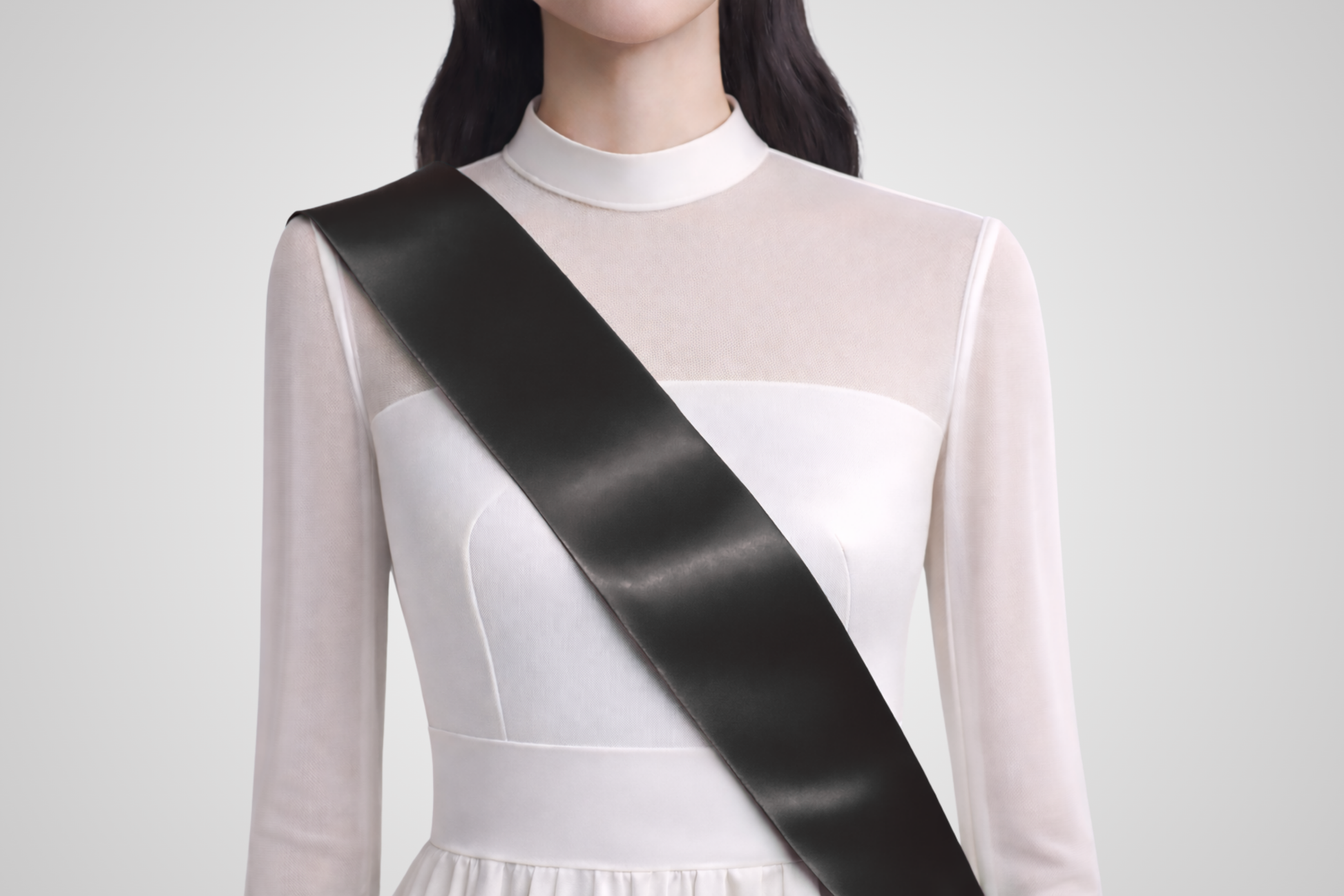 Faixa de setí ECO negre sense estampat de JM Band®.