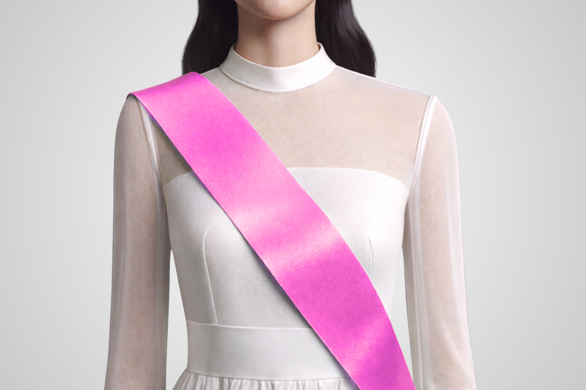 Banda de cinta rosa sin estampado de JM Band®.
