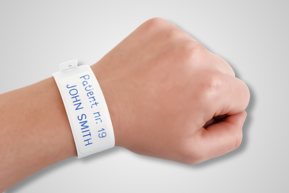 Pulseras para pacientes con bolsillo de plástico