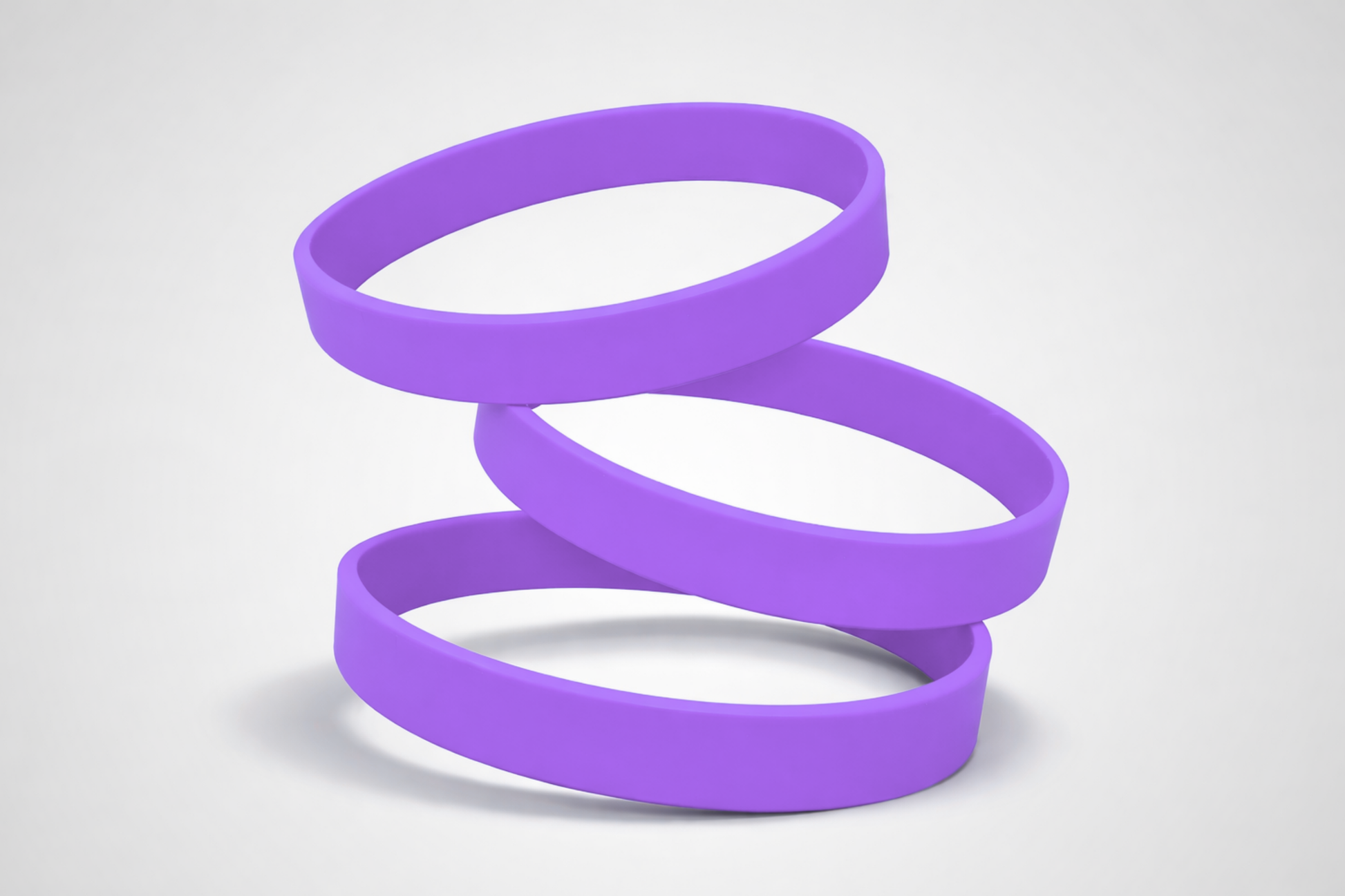 Purple Plain Silicone Wristbands. Buy Silicone Wristbands without print from JM Band®