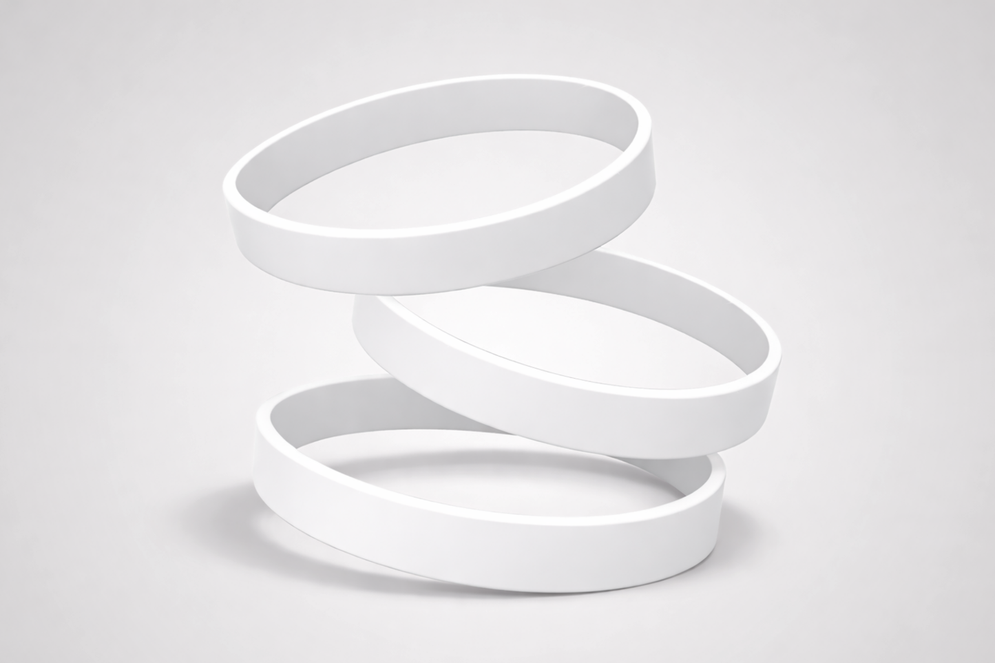 White Plain Silicone Wristbands. Buy Silicone Wristbands without print from JM Band®